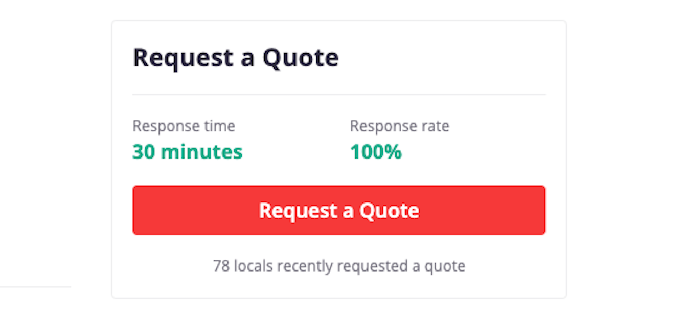 Request a Quote Example Request a Quote Example
