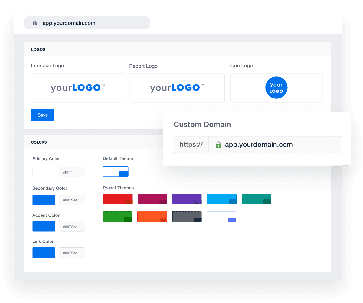 An example of how to white label marketing agency dashboards and client reports