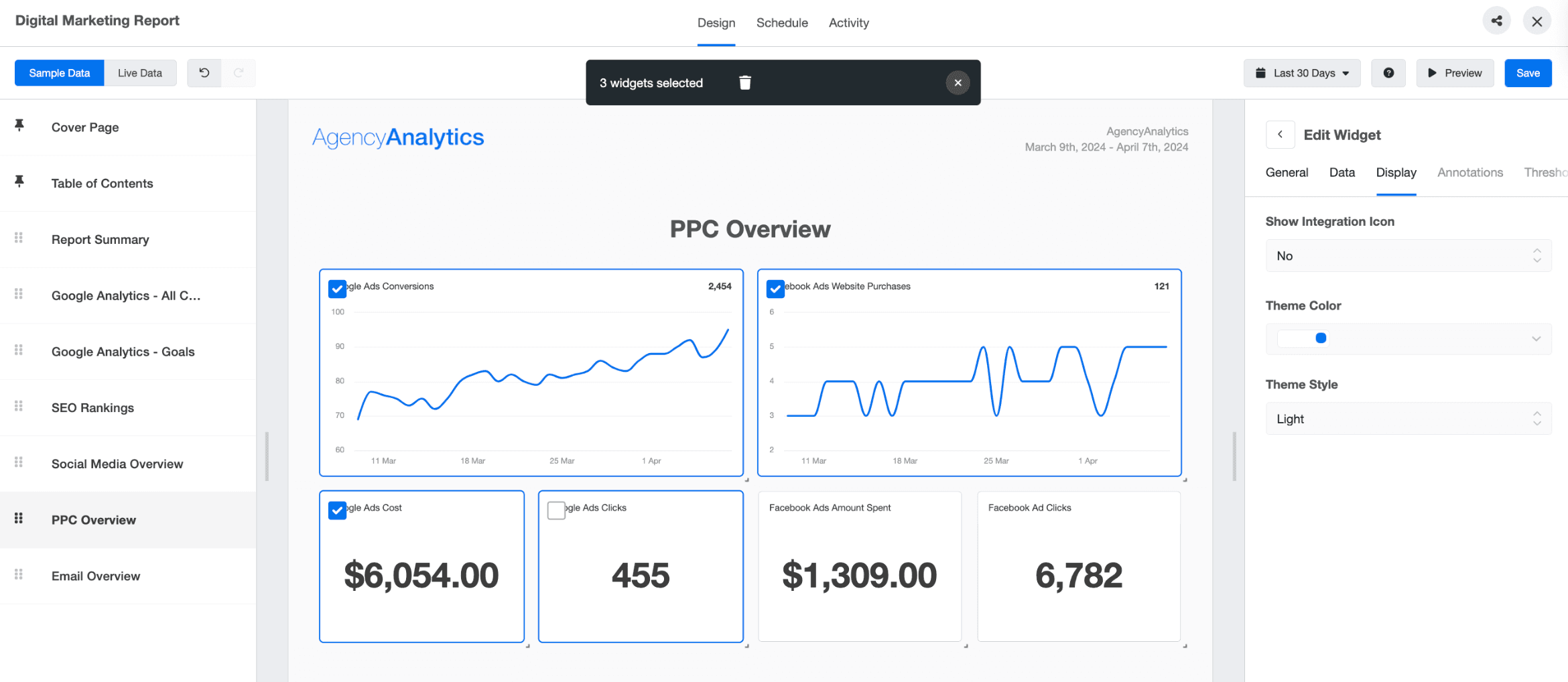 AgencyAnalytics Multi Select Widgets AgencyAnalytics Multi Select Widgets