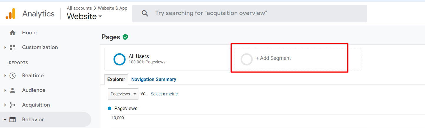 Google Analytics Segment Google Analytics Segment