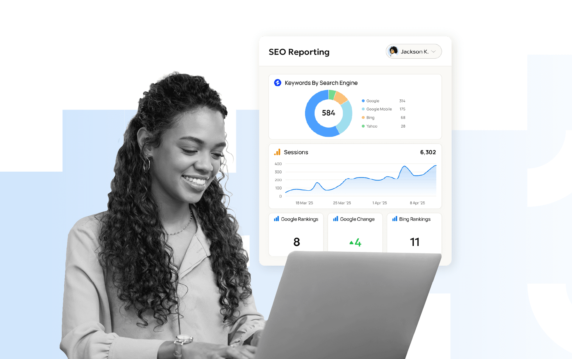 What is SEO automated reporting & how to use it in 2026 A blog hero image for an article about SEO automated reporting.