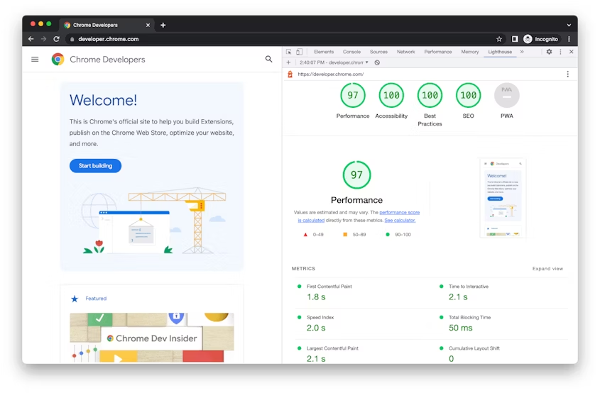 Google Lighthouse Report Example Google Lighthouse Report Example