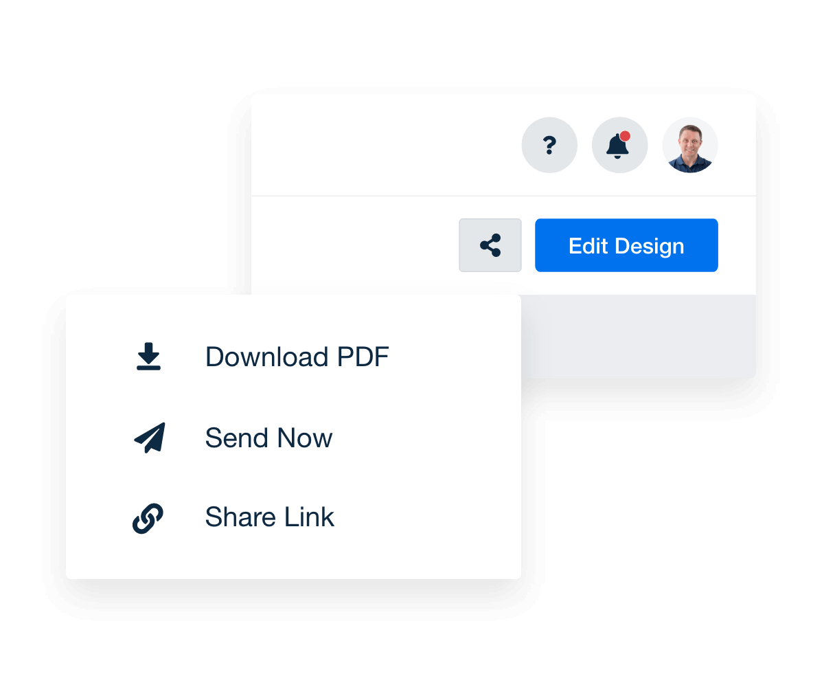 An example of available sharing options for marketing reports in the AgencyAnalytics reporting platform.