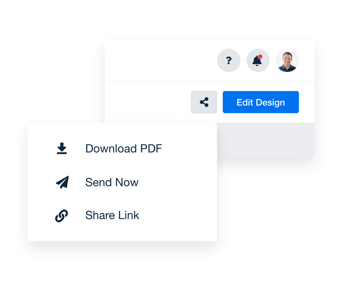 An example of available sharing options for marketing reports in the AgencyAnalytics reporting platform. 