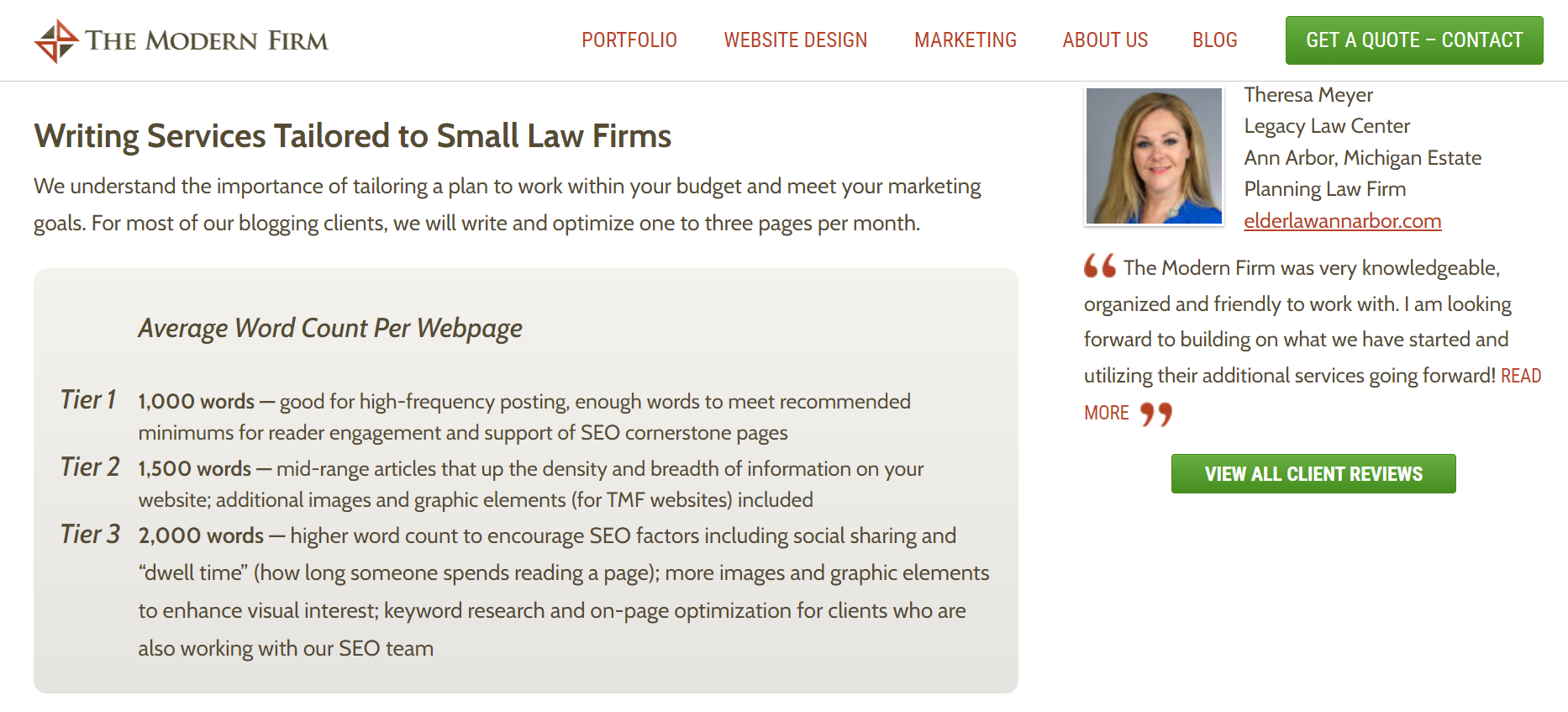 The Modern Firm Blog Services