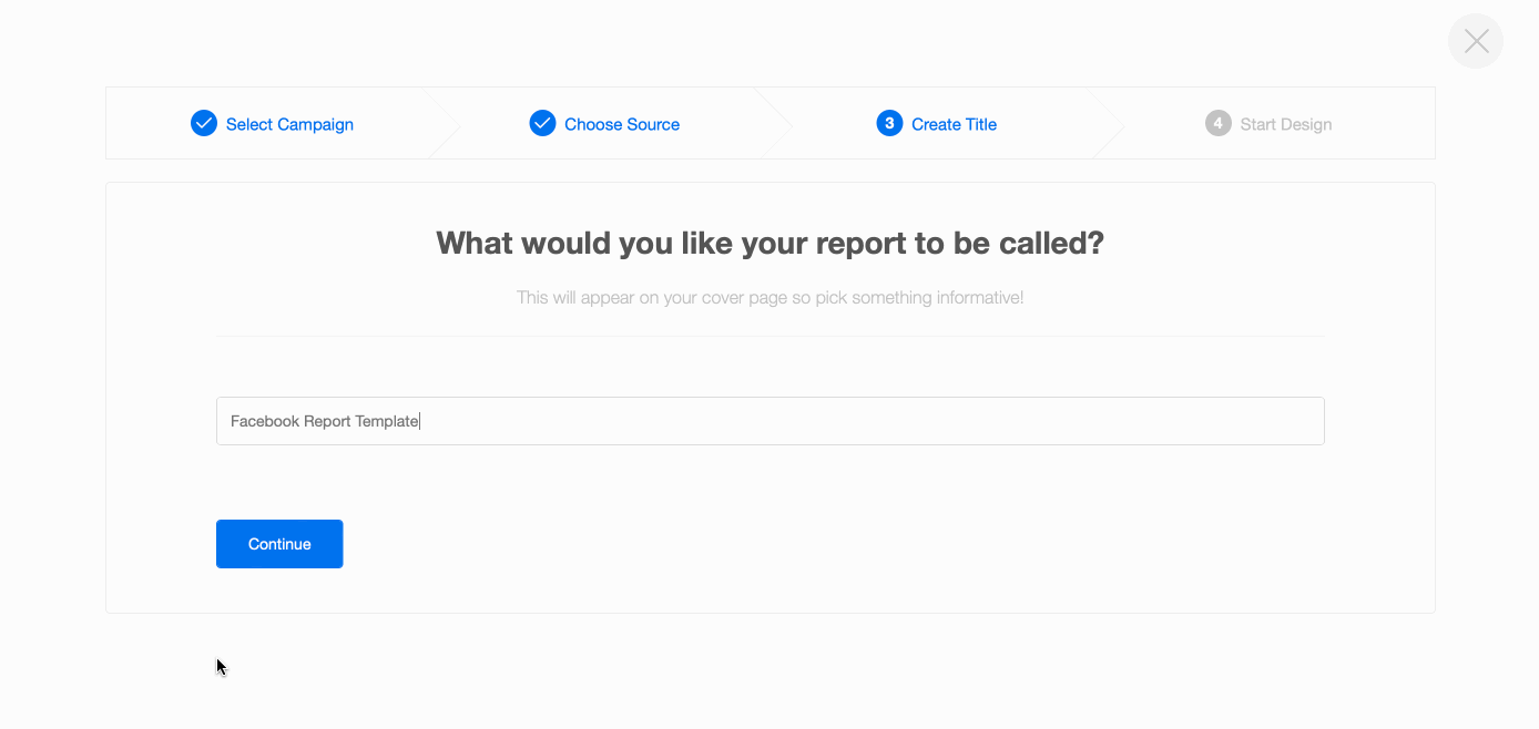 Facebook report template builder Facebook report template builder