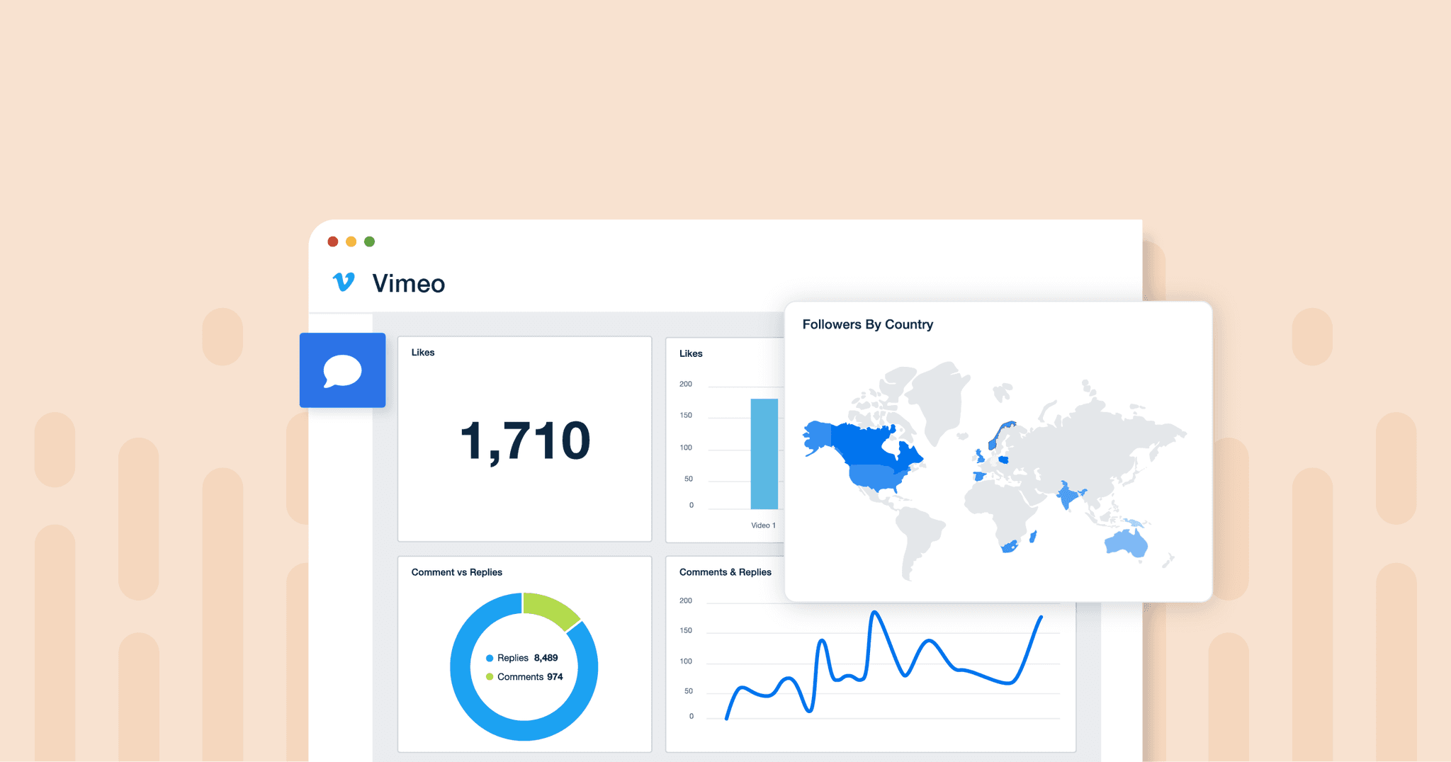 A blog hero image showcasing the Vimeo client reporting integration from AgencyAnalytics