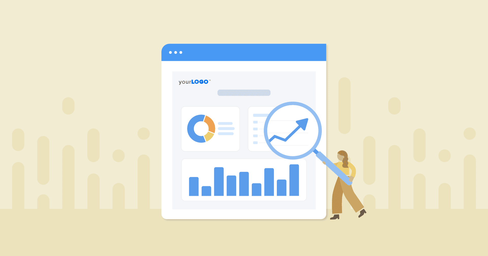 Trends In Agency-Client Reporting | 2023 Benchmarks Report image of a person looking at a digital marketing dashboard looking at Trends In Agency-Client Reporting