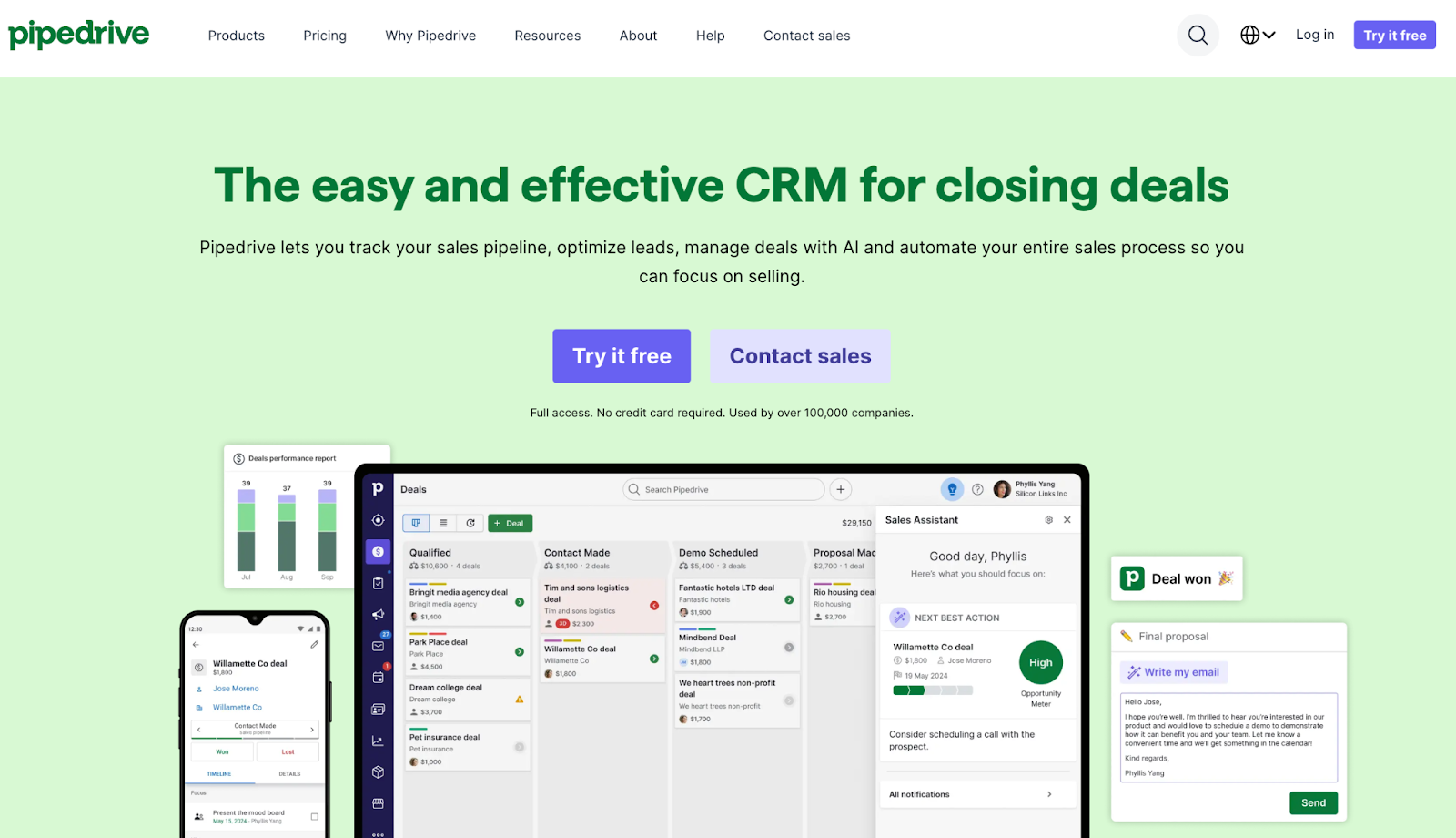 Pipedrive is a sales-focused CRM that integrates well with marketing automation tools. Pipedrive is a sales-focused CRM that integrates well with marketing automation tools.