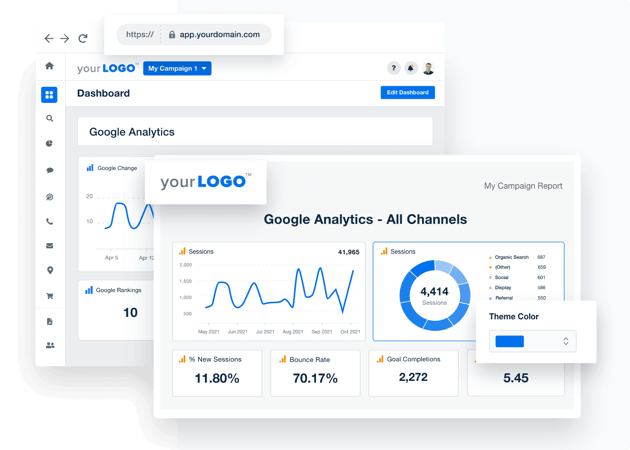 Upload your agency's logo to your AgencyAnalytics account