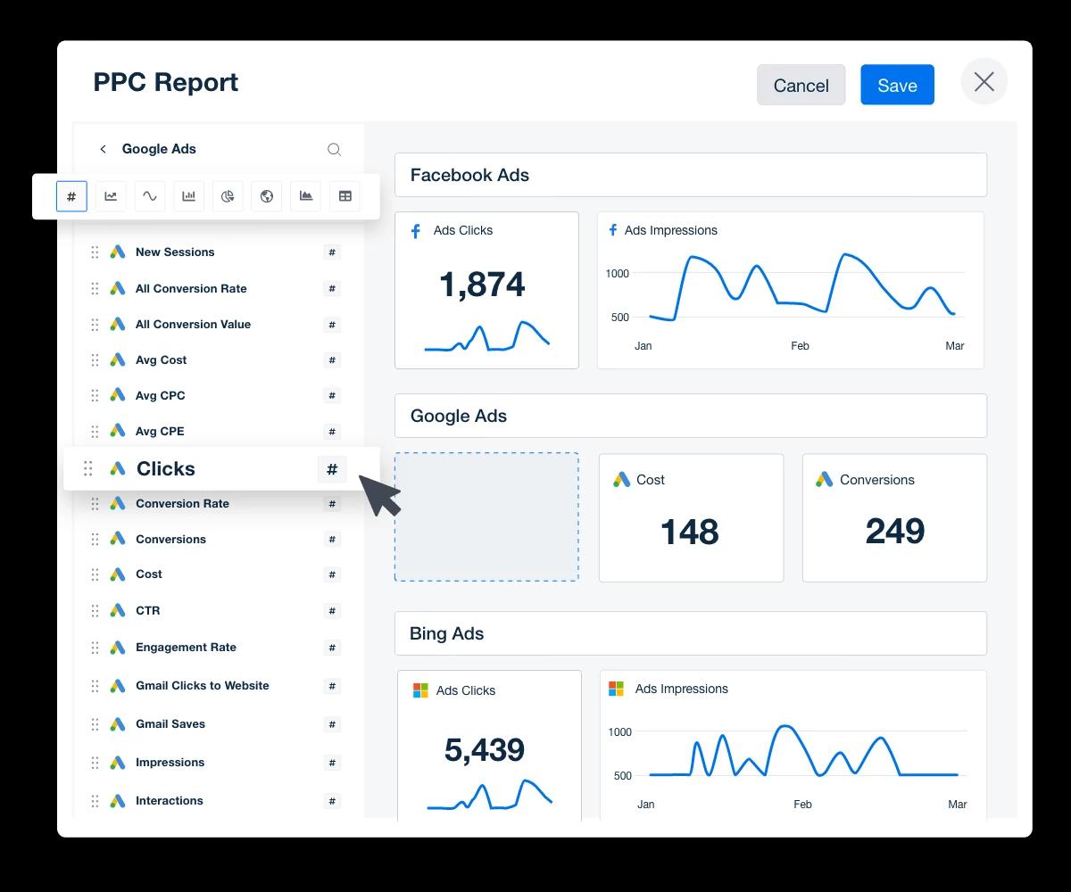 Create Custom Marketing Dashboards & Client Reports in Minutes