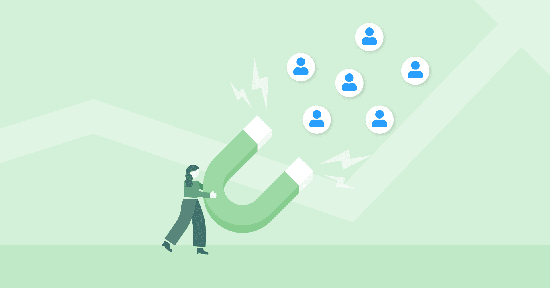 Lead Generation for Agencies: How To Attract More Leads Image showing a person mastering Lead Generation for Marketing Agencies holding a magnet to new prospects