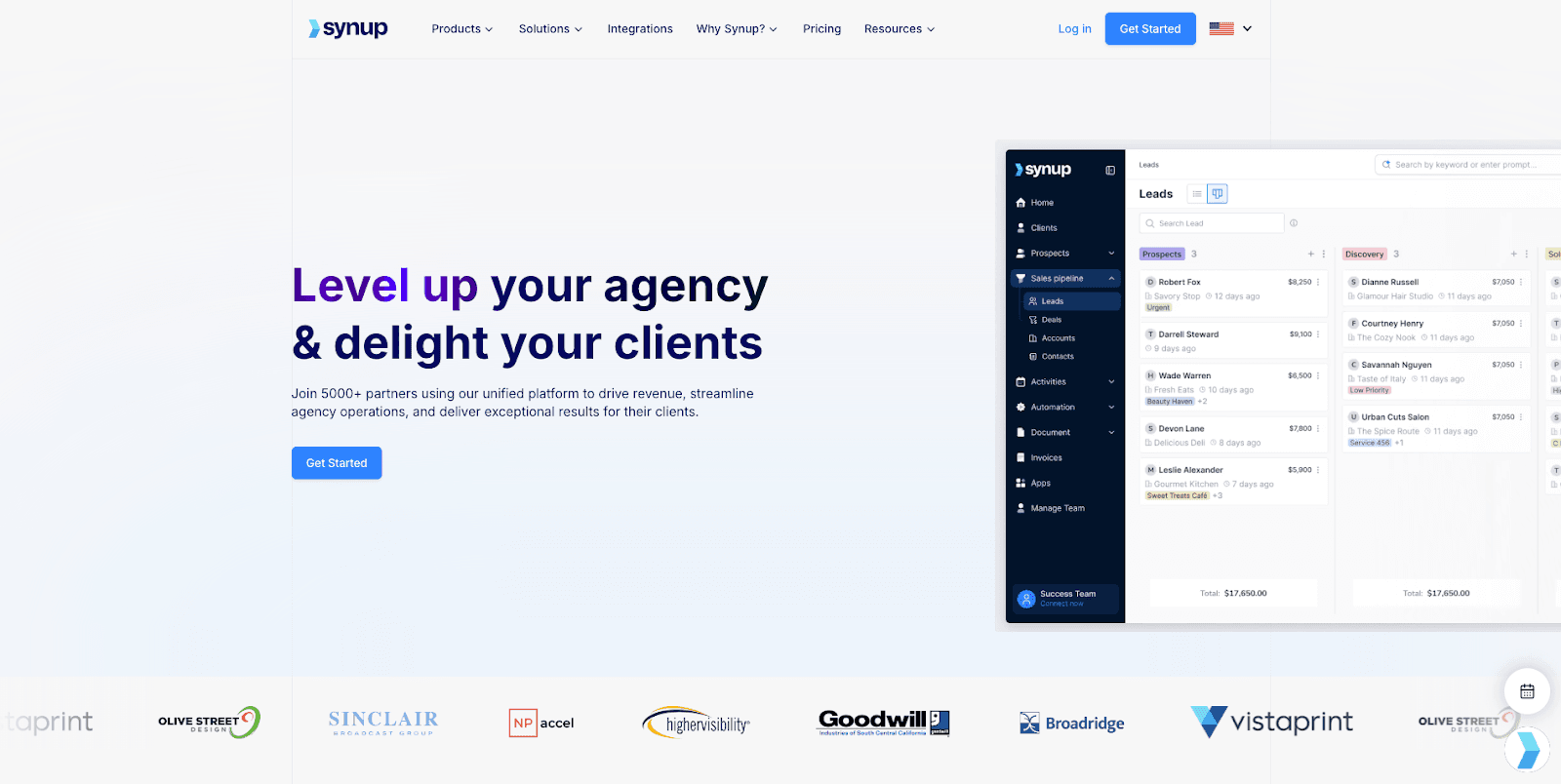 Synup Homepage Synup Homepage