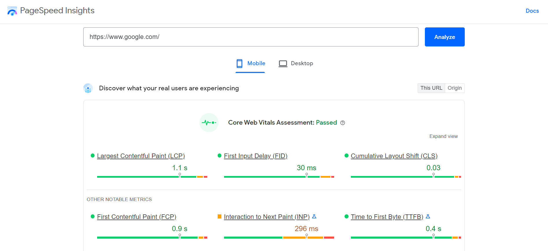 Google PageSpeed Insights