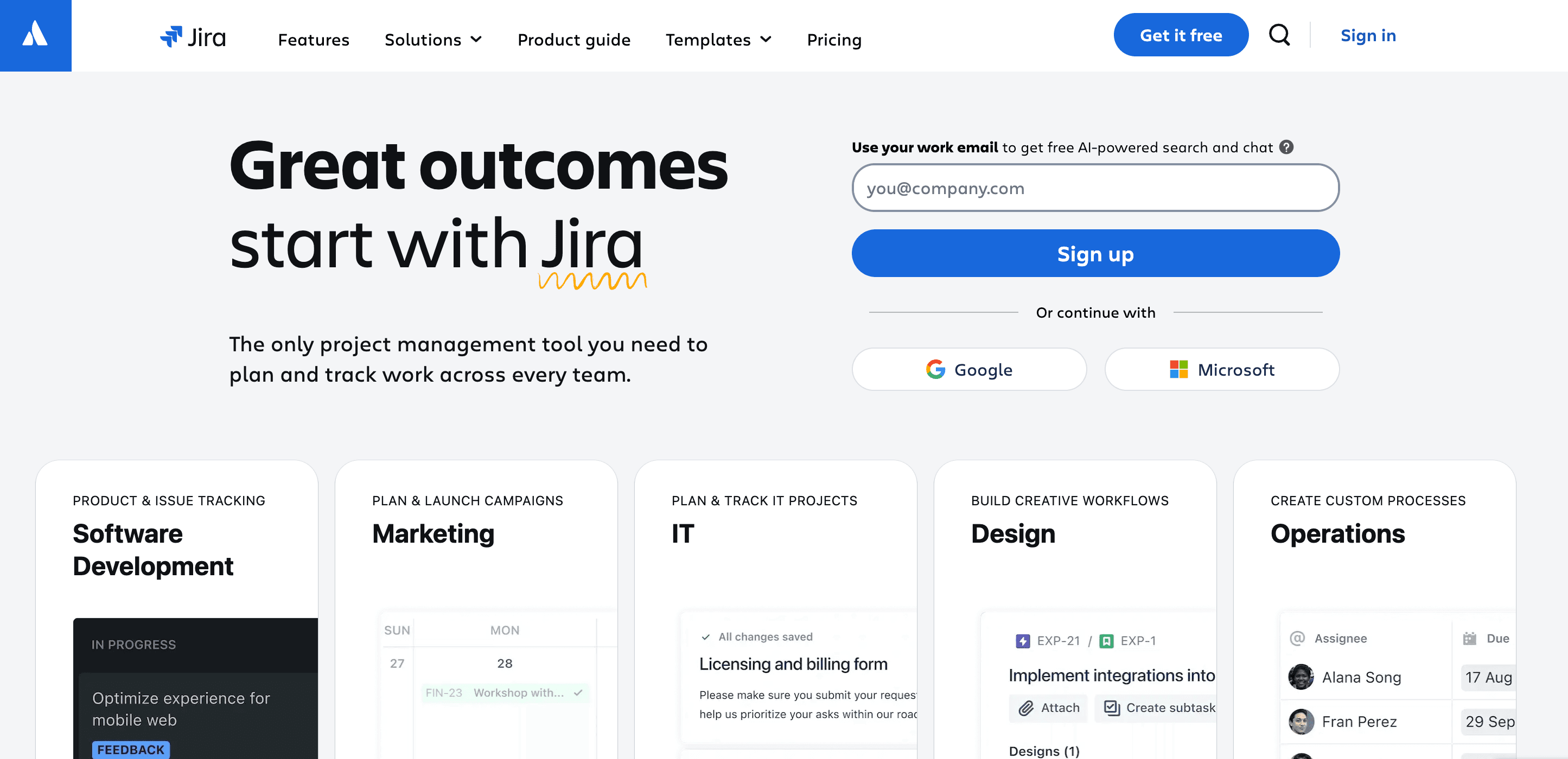 A screenshot of the Jira homepage. A screenshot of the Jira homepage.