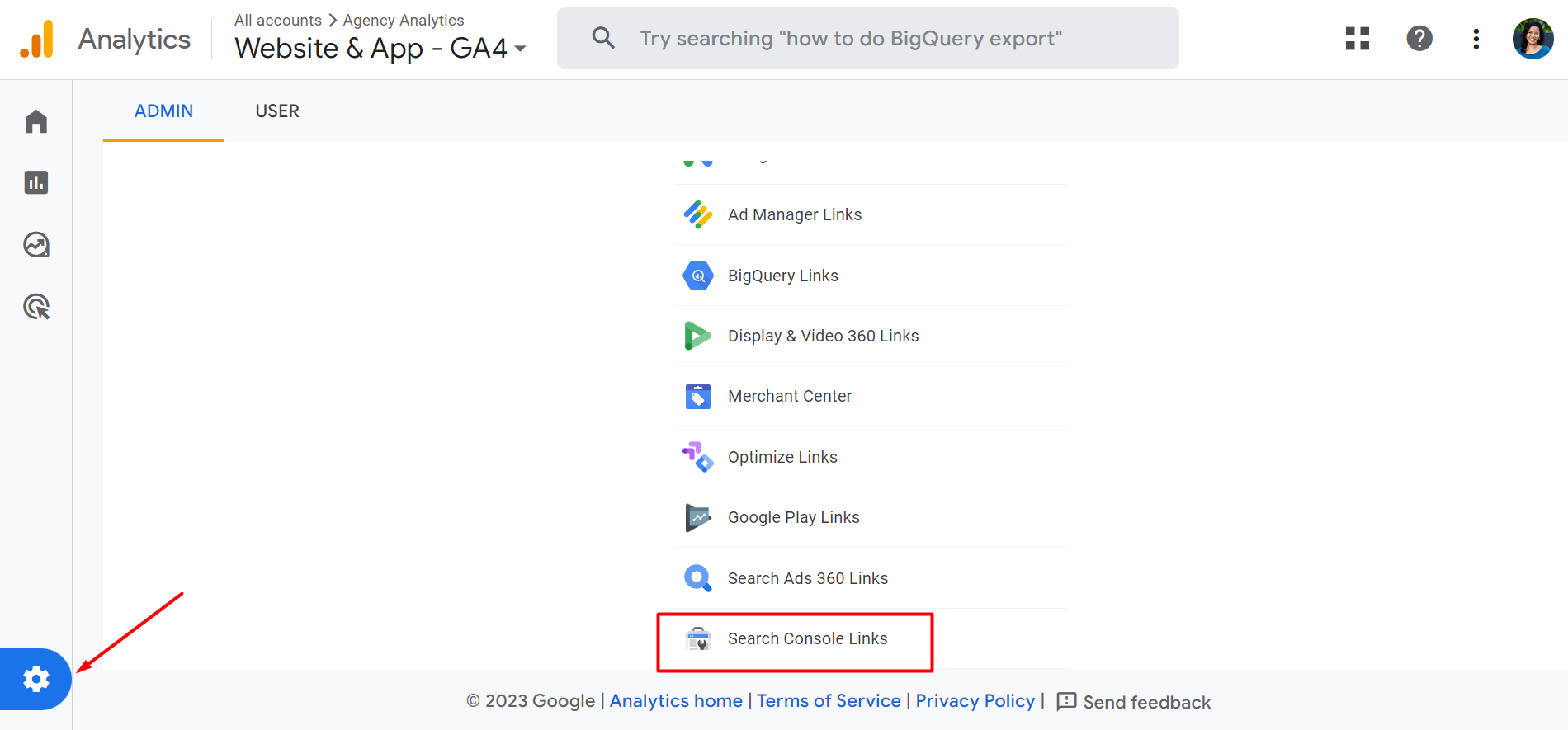 Google Analytics 4 - Search Console Links Google Analytics 4 - Search Console Links
