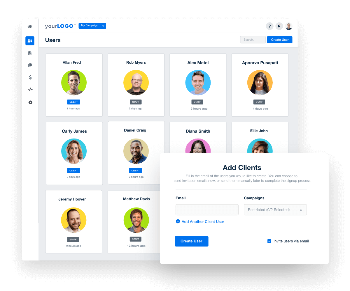 Agency Client and Staff Management Interface