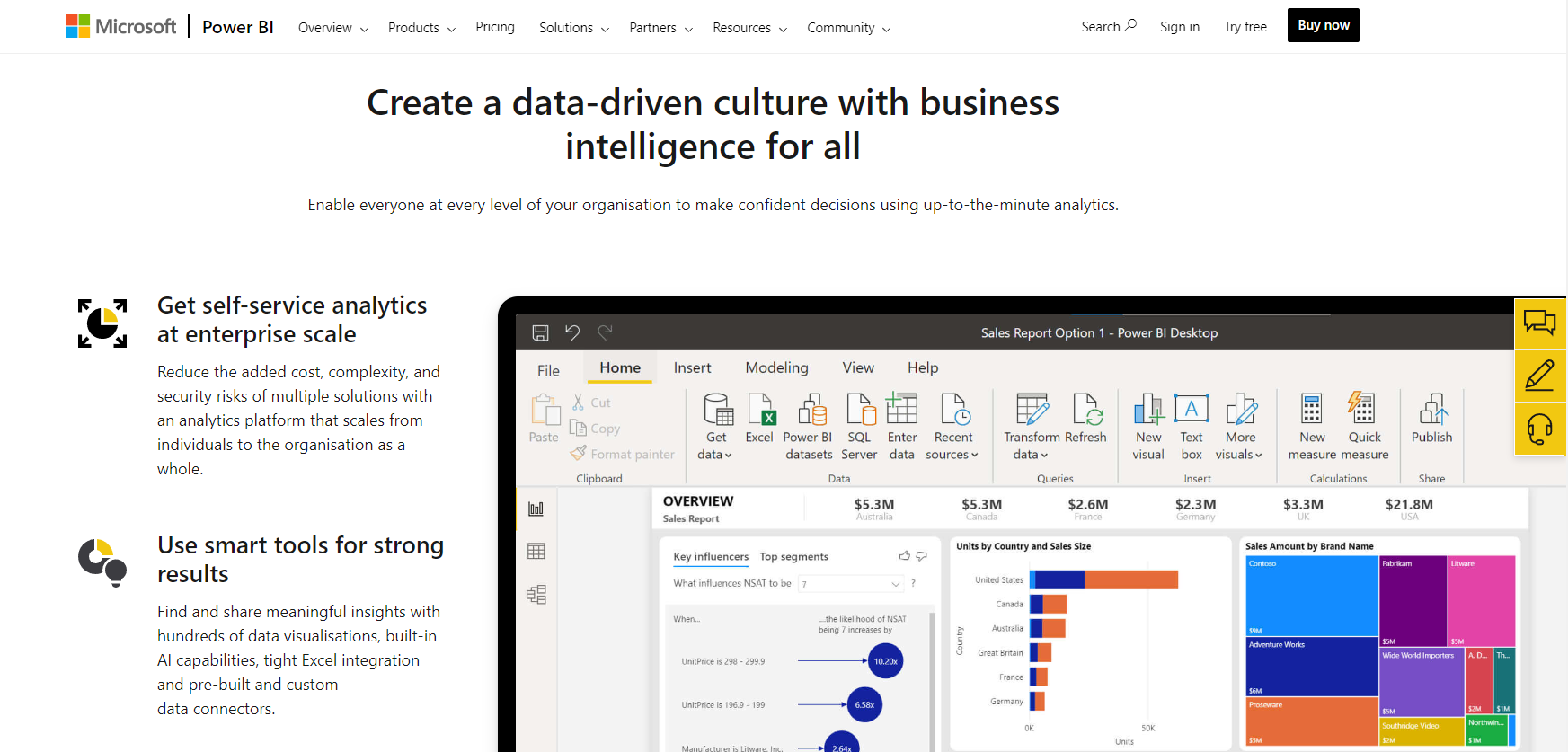 Microsoft Power BI Interface