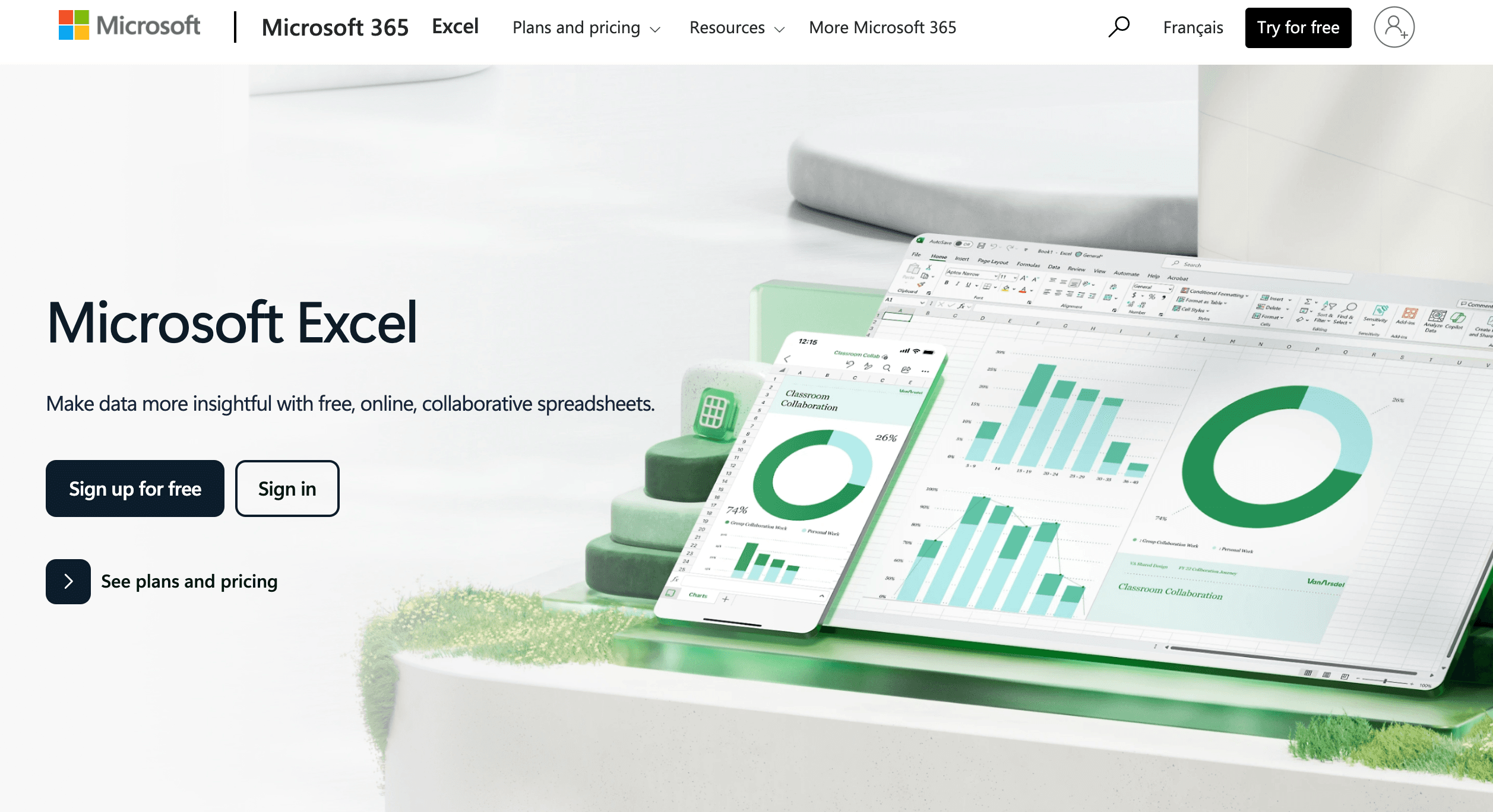 Microsoft Excel homepage Microsoft Excel homepage