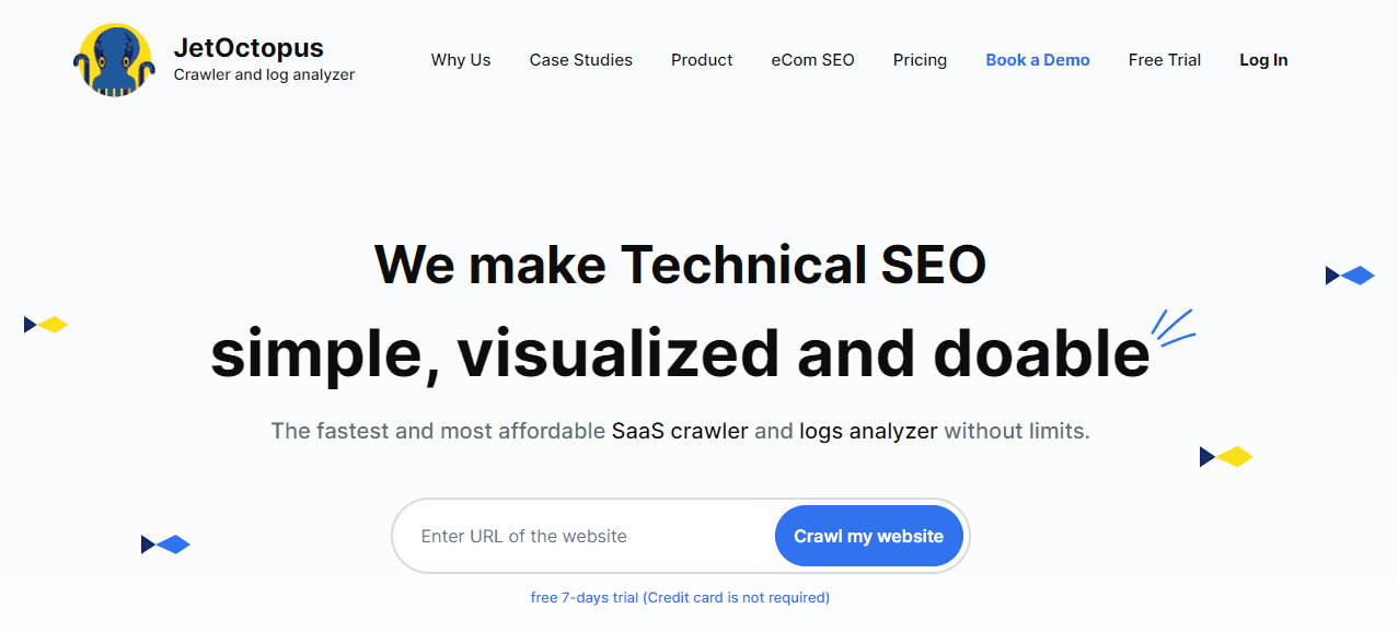 JetOctopus Tehnical SEO Tool Homepage Screenshot JetOctopus Tehnical SEO Tool Homepage Screenshot