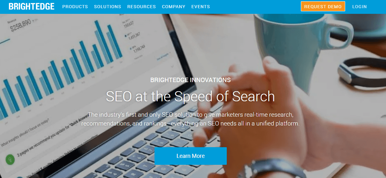 BrightEdge SEO Software Tool Homepage